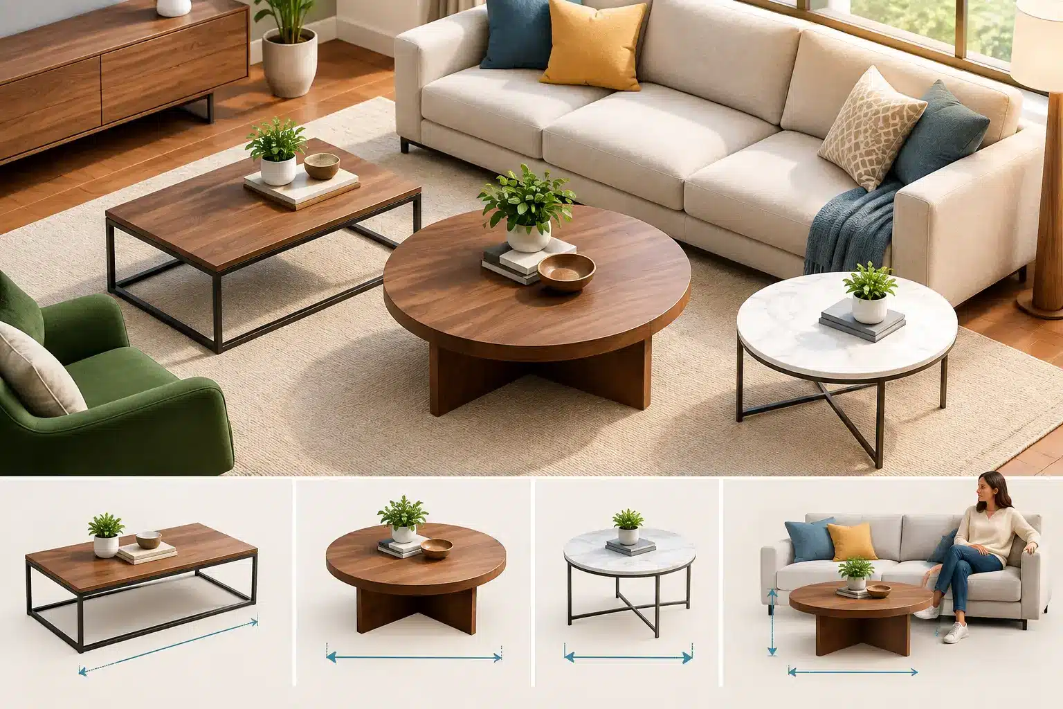 Coffee Table Size Guide for Better Living Rooms