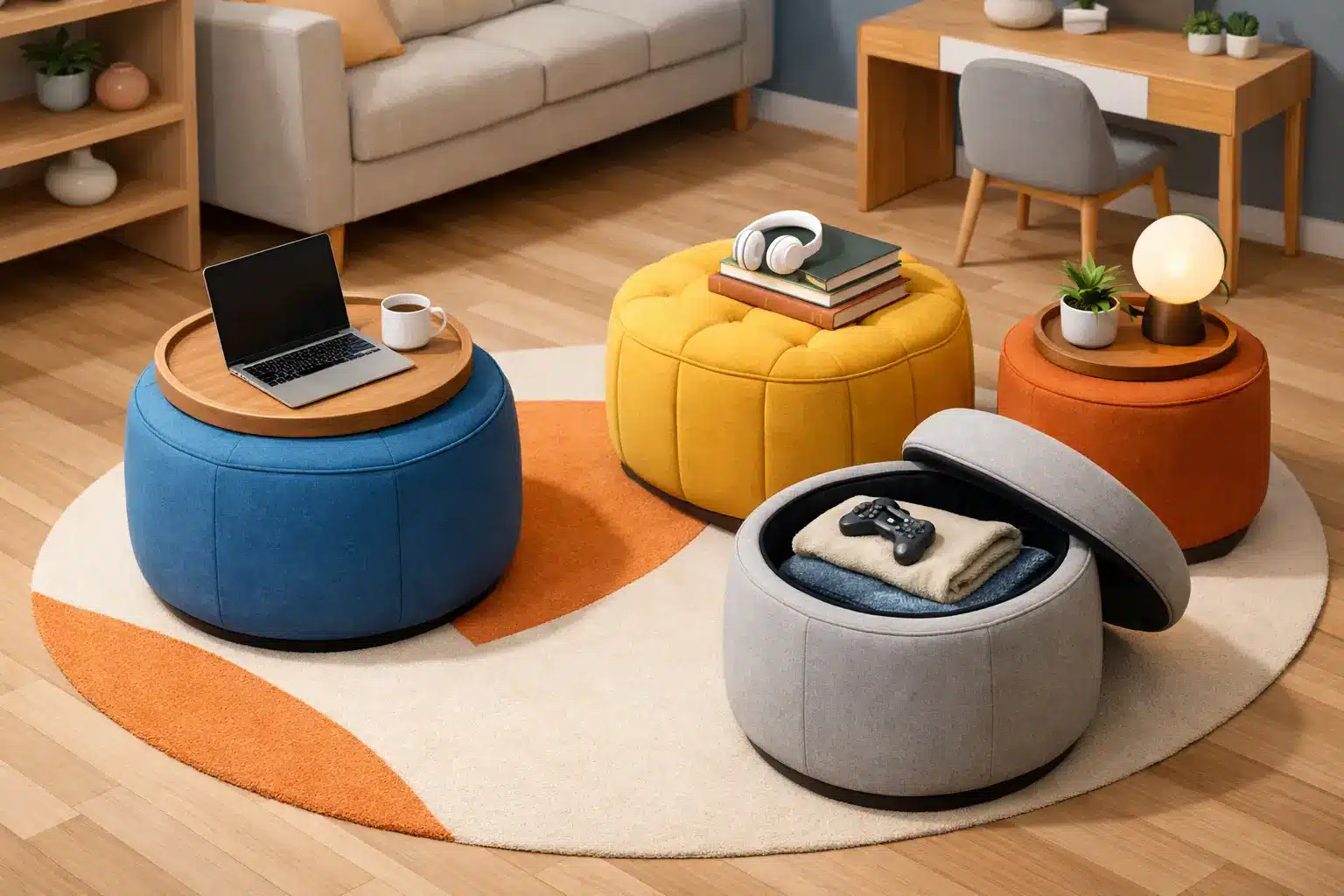 Poufs for Small Spaces That Work Harder