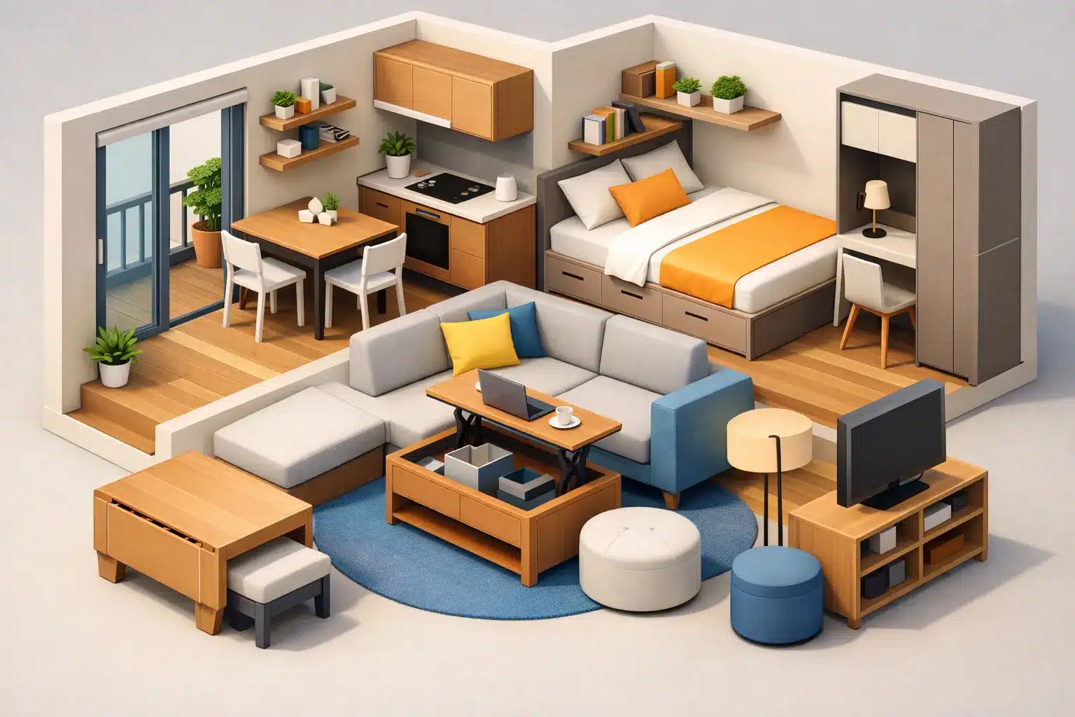 Small Apartment Furniture Ideas That Fit