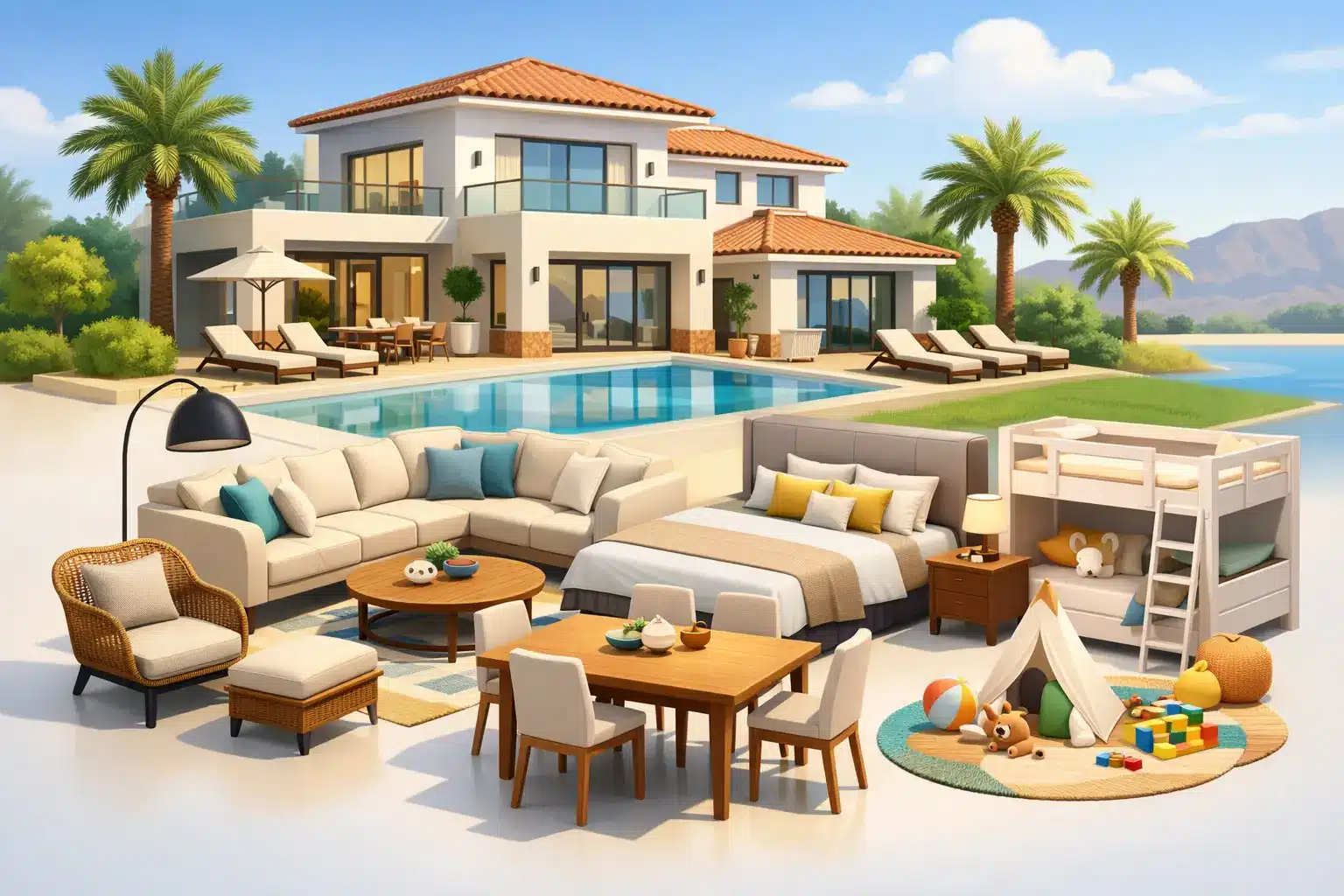 Villa Furniture Packages Dubai for Family Homes